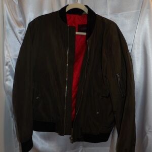 Zara Men's Olive Bomber Jacket